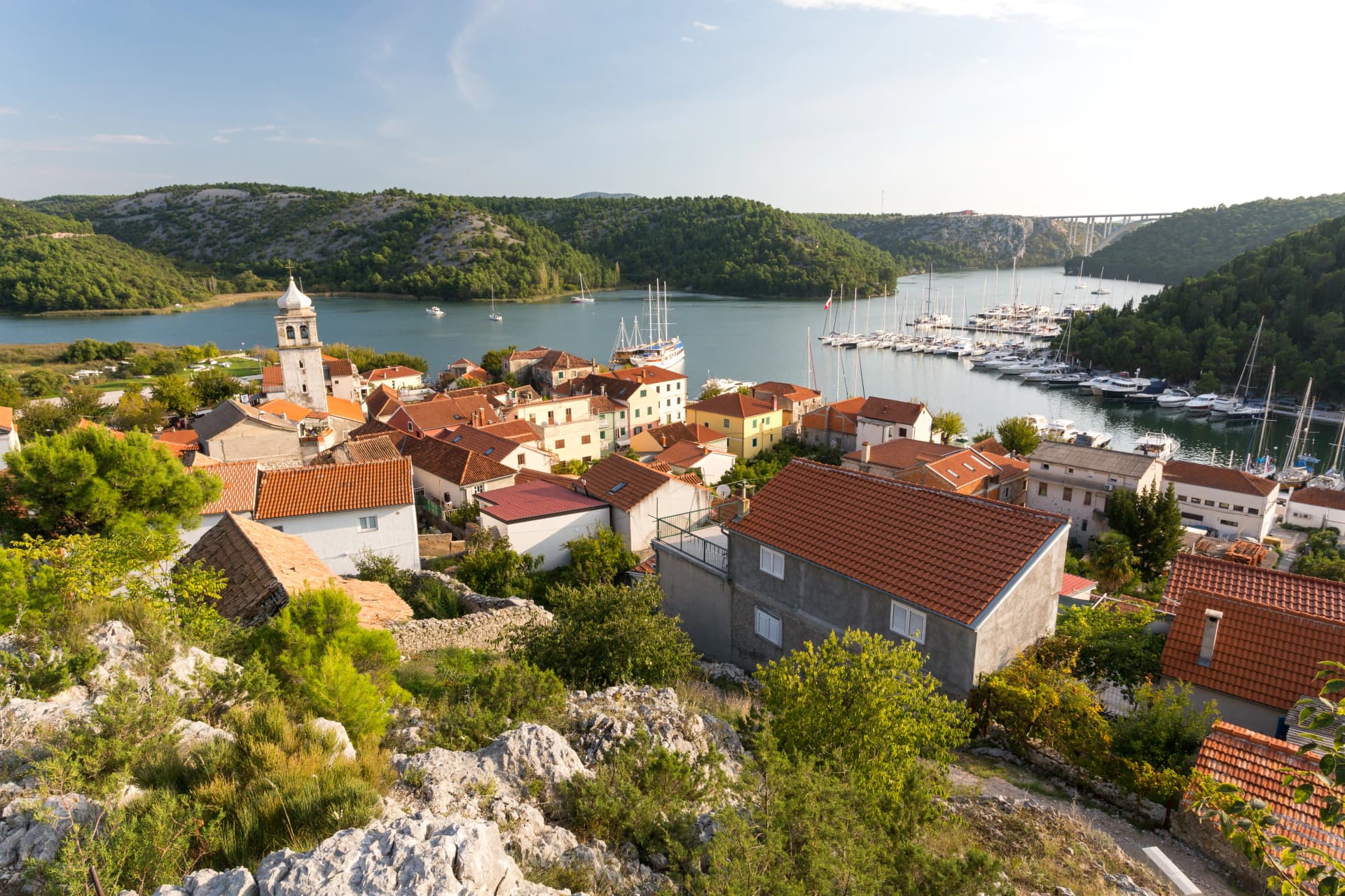 Village de Skradin et marina