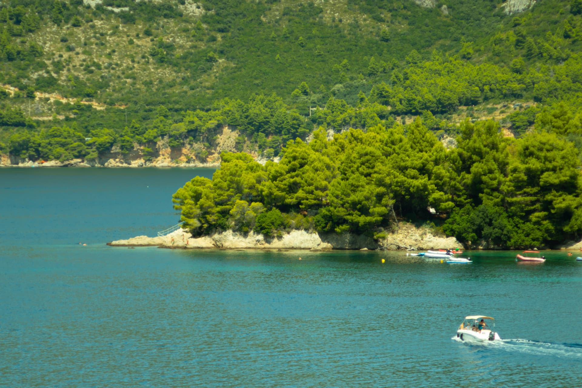 Coastline near Vučine beach on Pelješac peninsula in Croatia